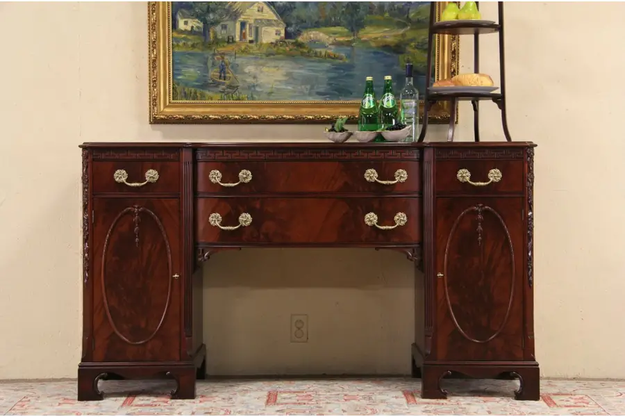 Photo of Georgian Traditional 1940 Vintage Sideboard, Server or Buffet
