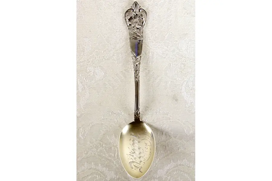 Photo of Detroit Mich. Sterling Silver 1890's Antique Souvenir Spoon