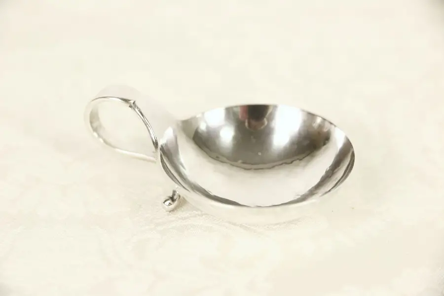 Photo of Georg Jensen Signed Sterling Silver Salt Cellar or Sommelier Wine Tasting Cup