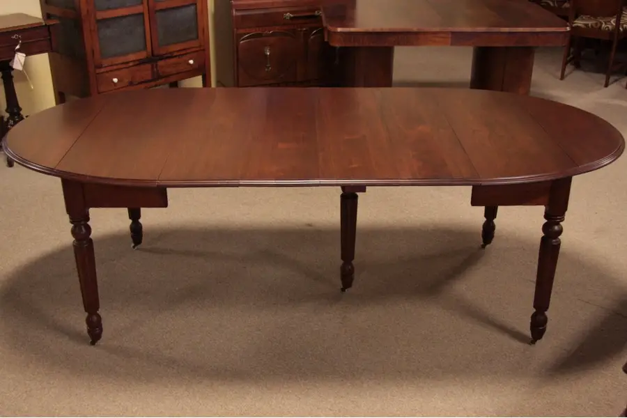 Photo of Victorian Oval Dropleaf 7' Dining Table, 4 Leaves