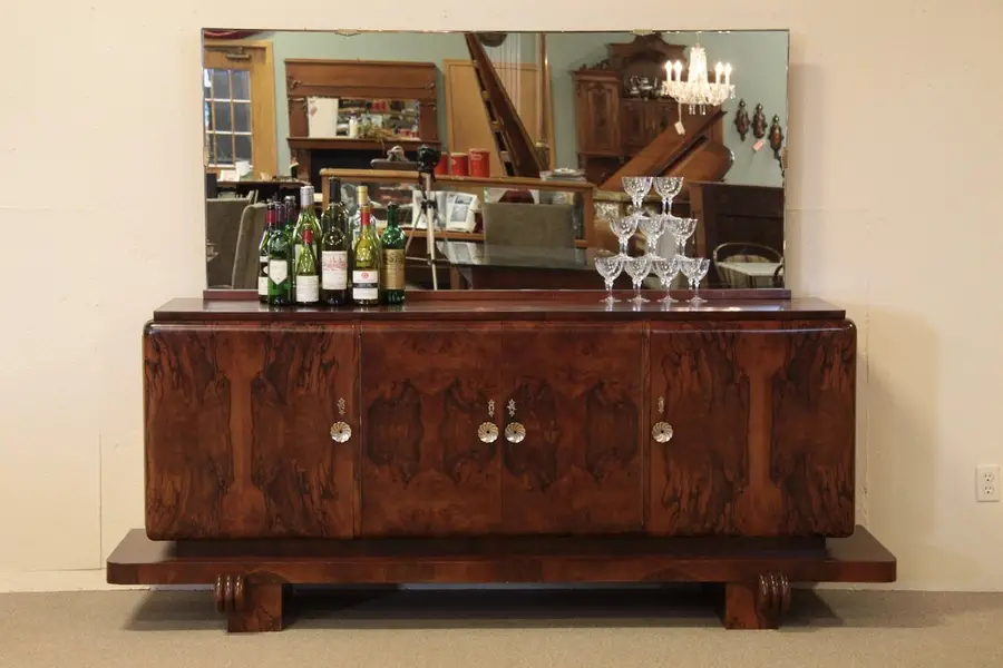Photo of Art Deco Antique 1935 Sideboard, Credenza / Back Bar