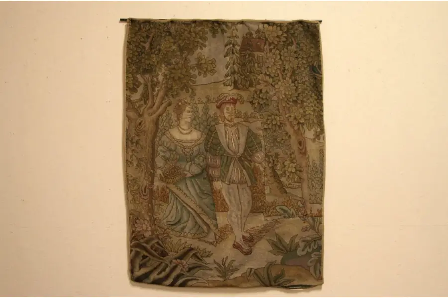 Photo of Needlepoint Textile Antique Tapestry