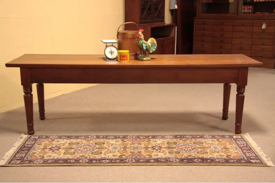 Photo of Country Victorian 1860 Walnut 8'8" Harvest Table