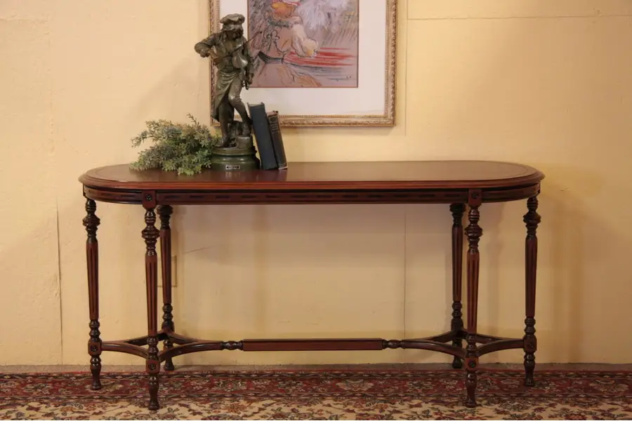 Photo of Oval Antique Walnut Sofa Table
