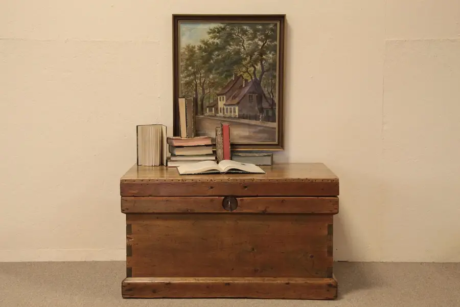 Photo of Pine Carpenter's Tool Chest, Trunk or Coffee Table