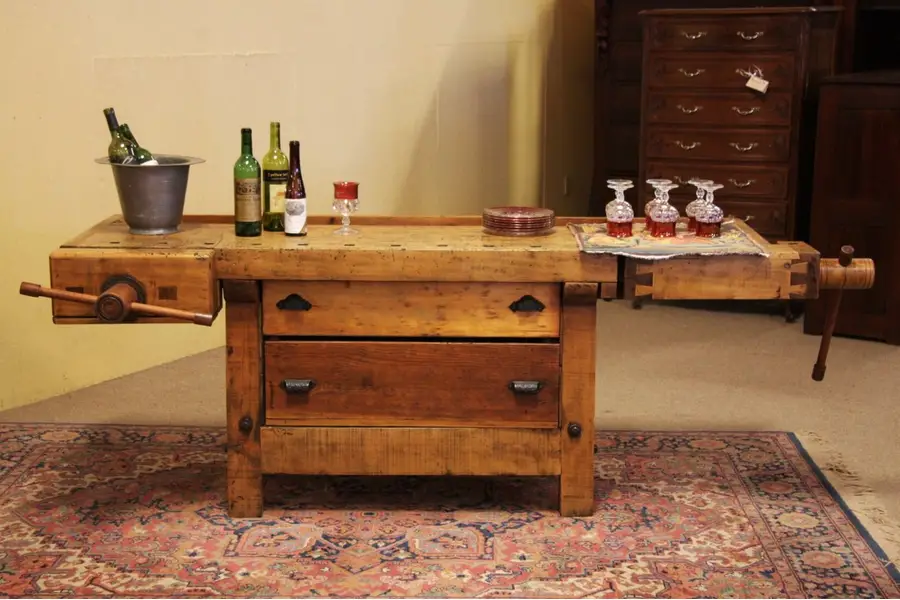 Photo of Woodworking Bench, Great Kitchen Island / Wine Table