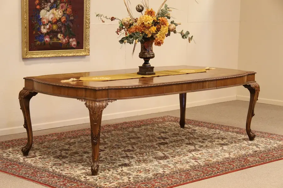 Photo of Romweber Carved 8' Burl Dining Table