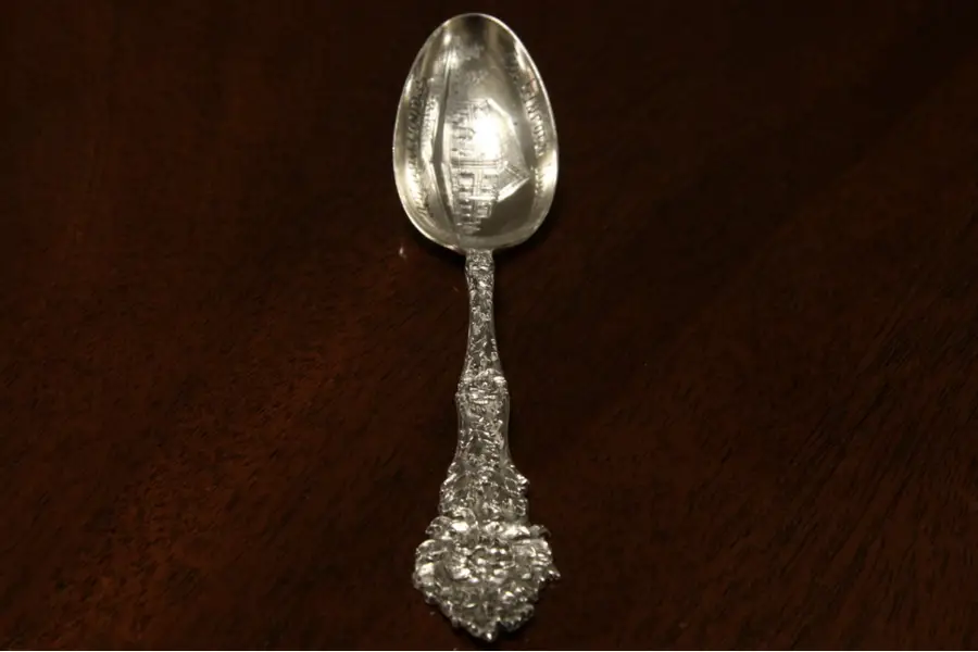Lincoln Home, Springfield Ill Sterling Silver 1890's Spoon