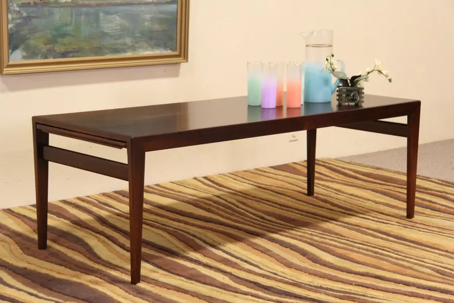 Photo of Danish Midcentury Modern Rosewood Coffee Table, 1960 Vintage