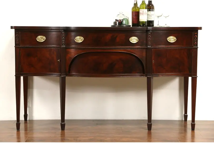 Photo of Sideboard, Server or Buffet, Traditional Georgian Mahogany 1940's Vintage