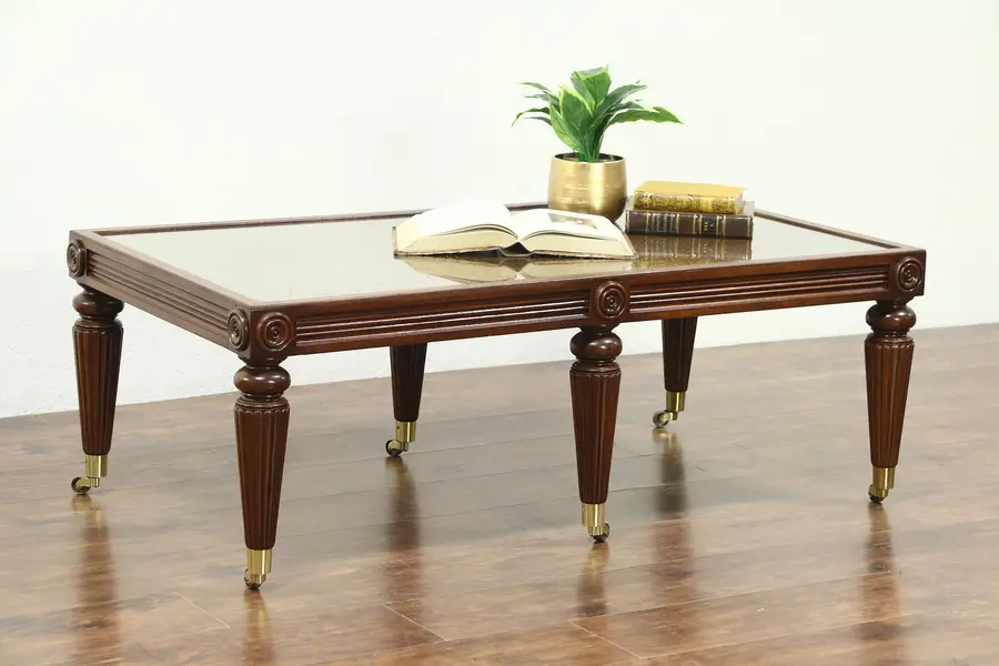 Photo of Mahogany Vintage Coffee or Cocktail Table, Baker Historic Charleston Collection