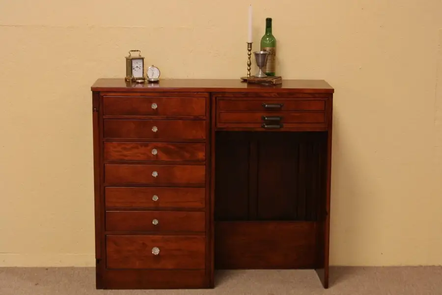 Photo of Watchmaker's Antique 1900 Workbench, 9 Drawers
