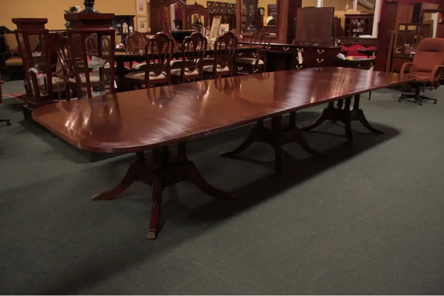 Photo of Georgian 14' Dining or Conference Table, Banded Top