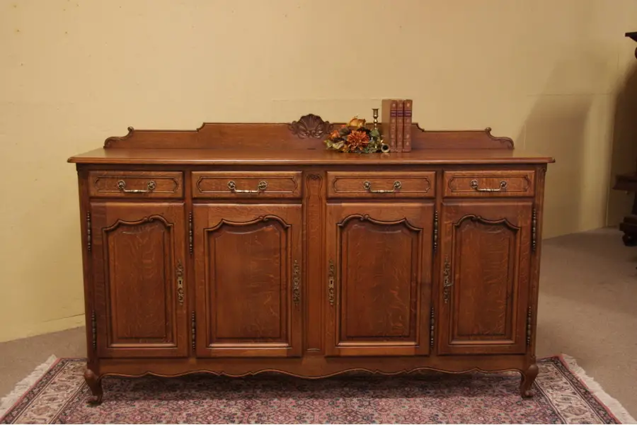 Photo of Country French Oak Antique Sideboard or Credenza