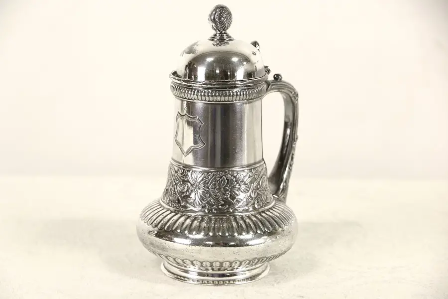 Photo of Victorian 1890's Antique Silverplate Cream or Syrup Pitcher Signed Simpson