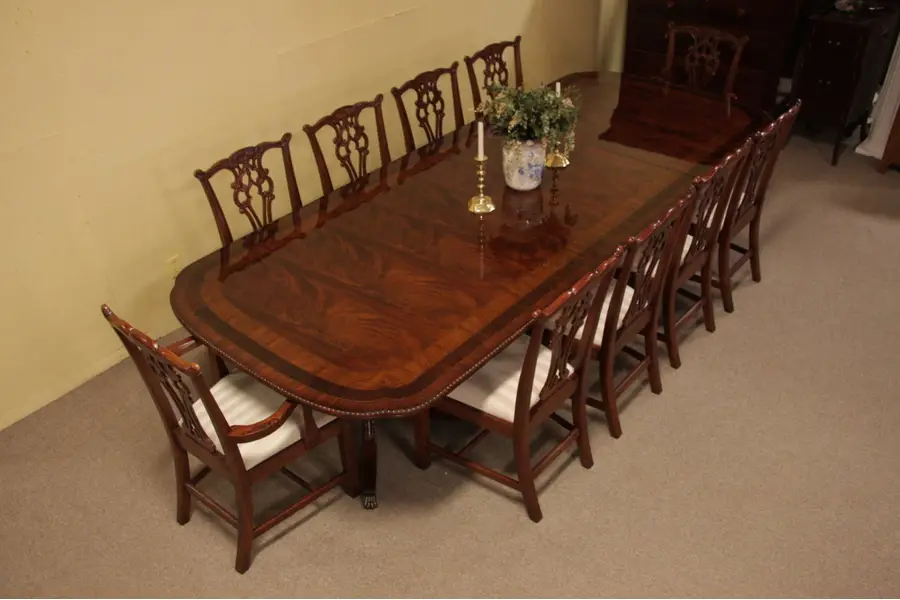 Photo of Chippendale Dining Set 10 Chairs EJ Victor 11' Table
