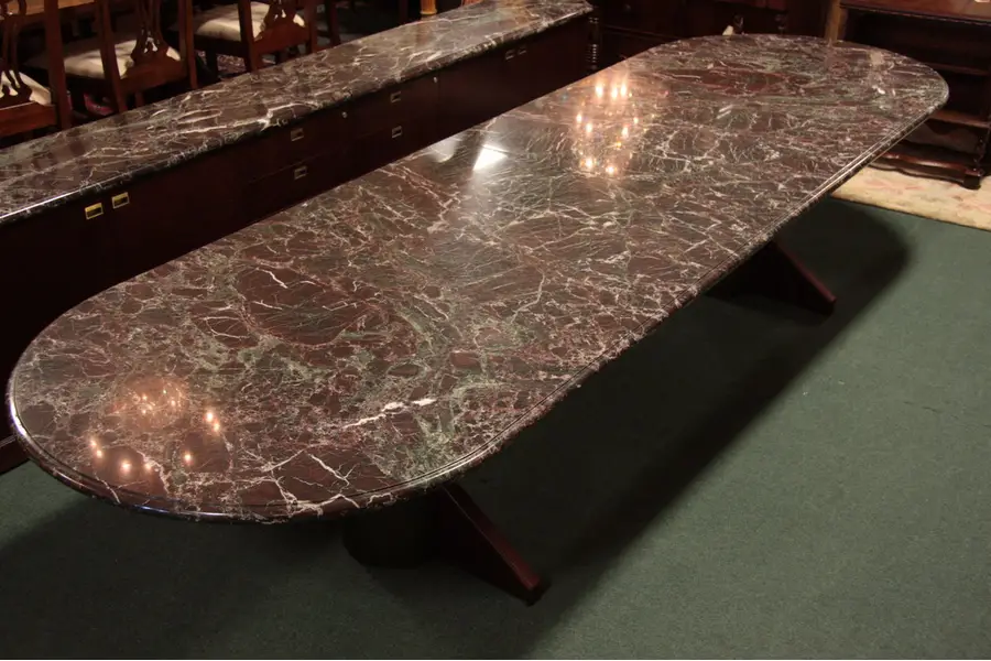 Photo of Rosso Levanto Marble 13' Dining or Conference Table