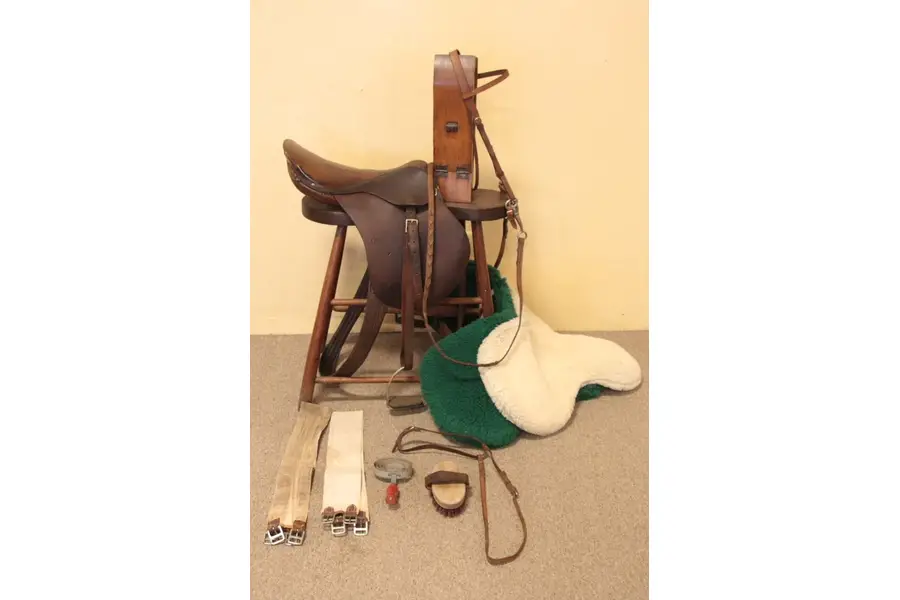 Photo of English Leather Horse Saddle, Accessories