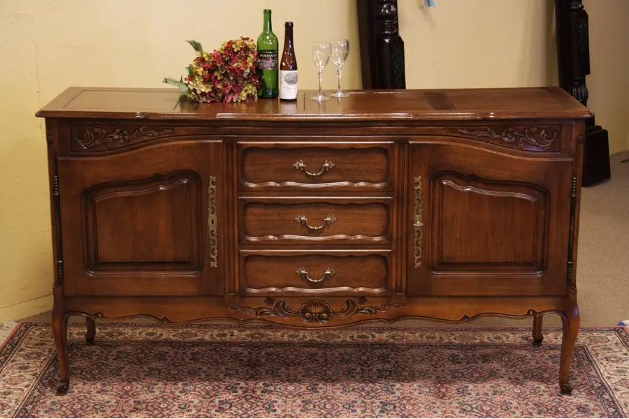 Photo of Country French Carved Sideboard or Buffet