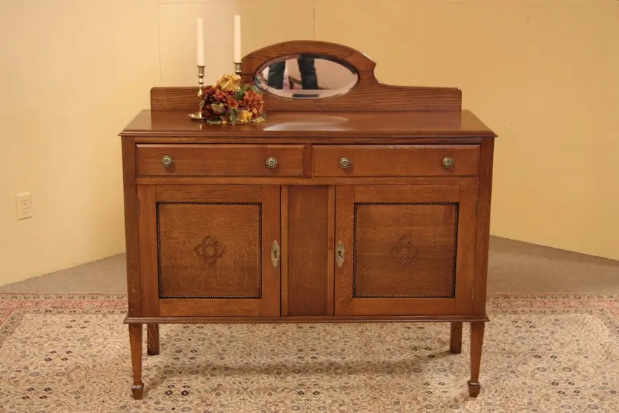 Photo of Arts & Crafts Oak Sideboard or Credenza