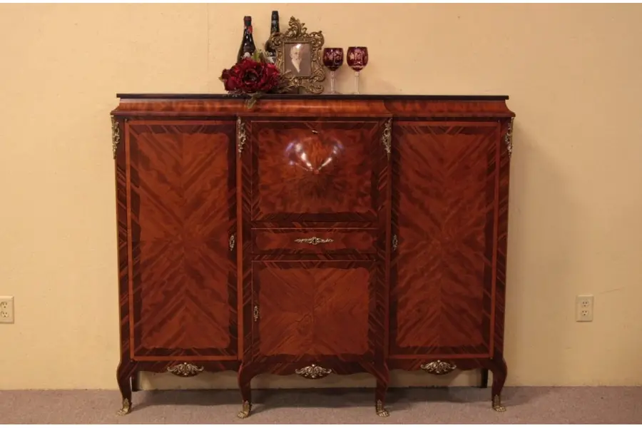 Photo of Marquetry Secretary Desk & Bookcase