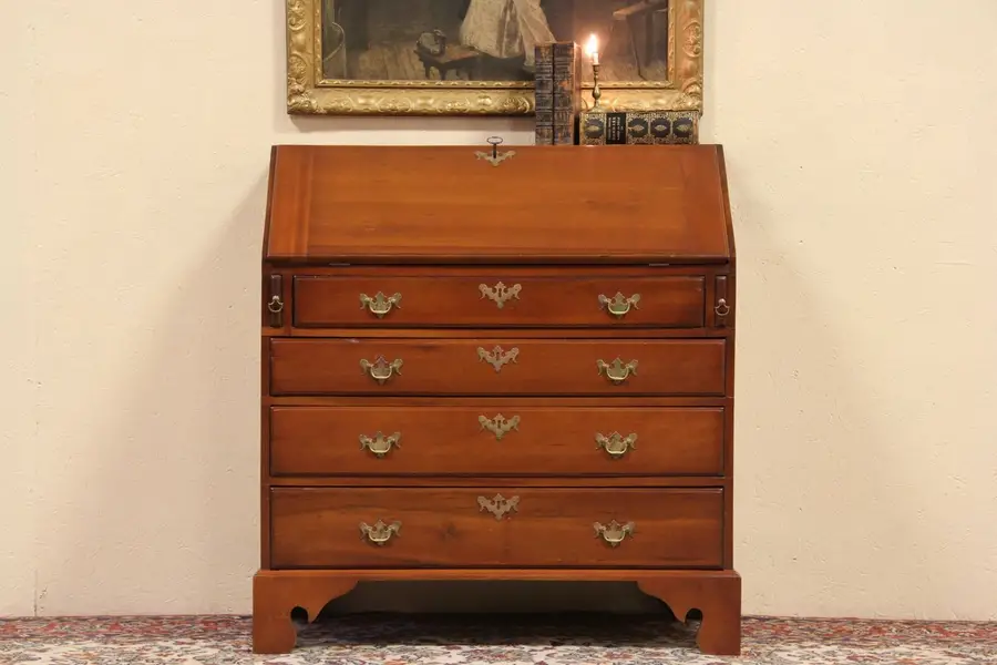 Photo of Cherry Antique 1790 Period New England Secretary Desk