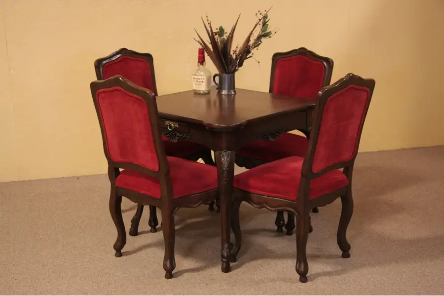 Photo of Baker Card or Game Table and 4 Chairs