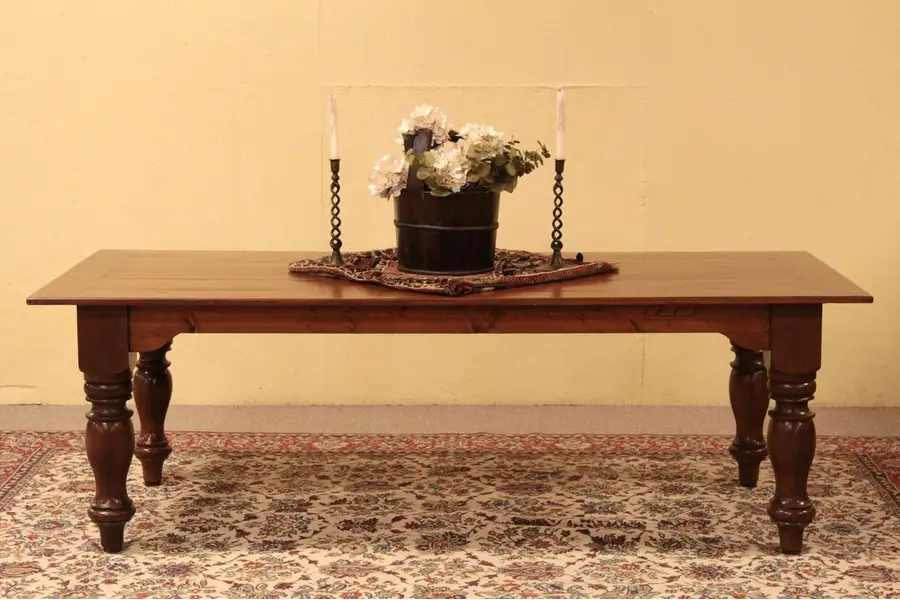 Photo of Antique Farmhouse 7' Harvest Dining Table