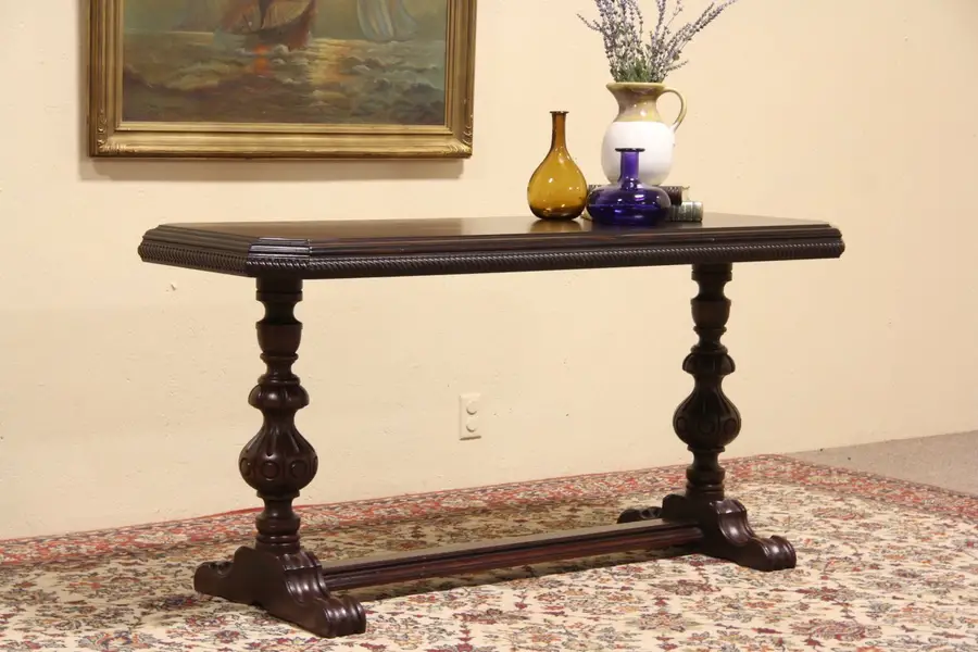 Photo of Tudor 1920's Antique Sofa, Hall or Foyer Table