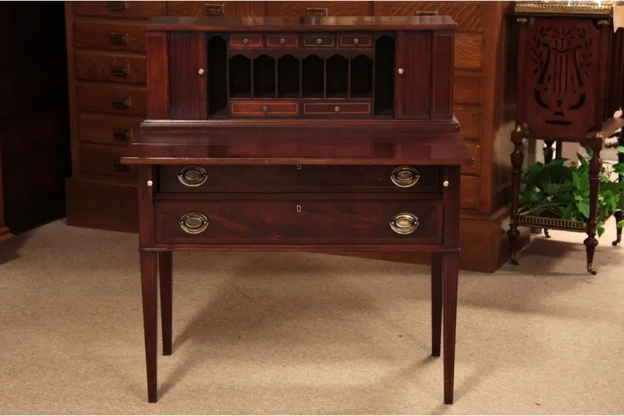 Photo of Flip Open Desk, Tambour Doors