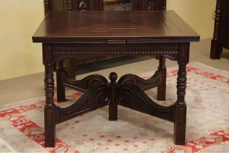 Photo of Italian Renaissance Carved Game or Dining Table