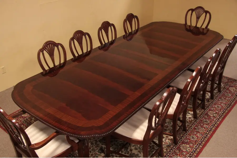 Photo of Chippendale 10 Chair Dining Set EJ Victor 11' Table