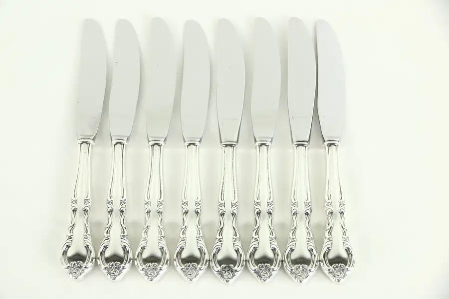 Photo of Easterling American Classic Sterling Silver Set 8 Butter Knives, Stainless Blade