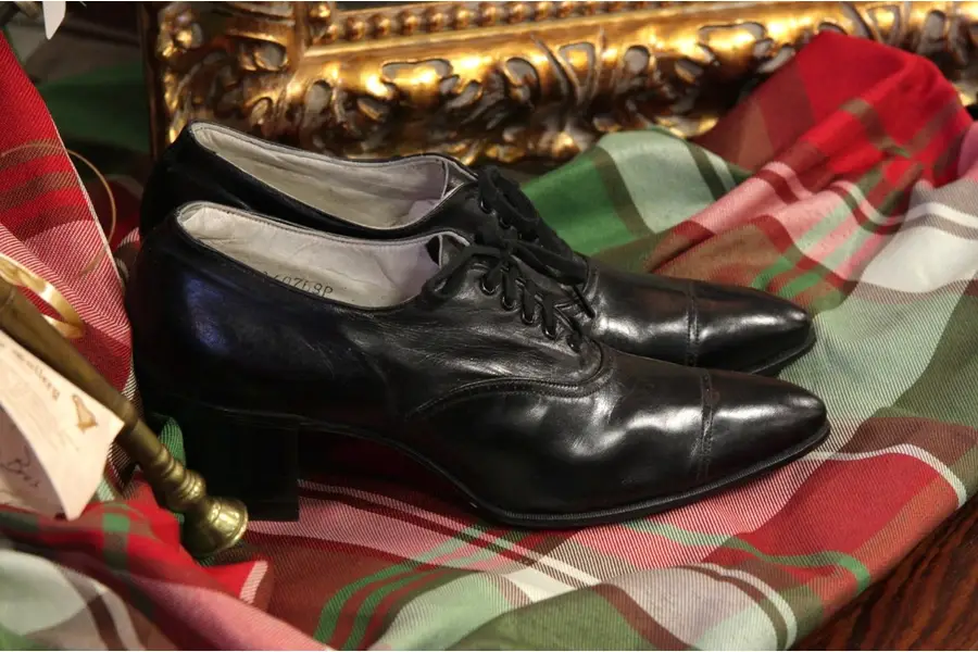 Photo of Antique Womens Black Shoes, Leather