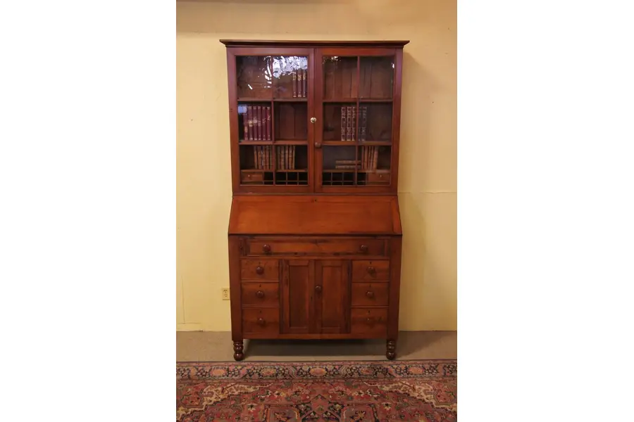 Photo of New England 1820's Cherry & Birdseye Secretary Desk