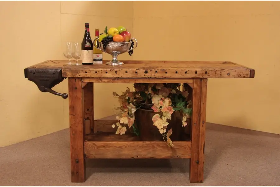 Photo of Country Carpenter Work Bench or Kitchen Island