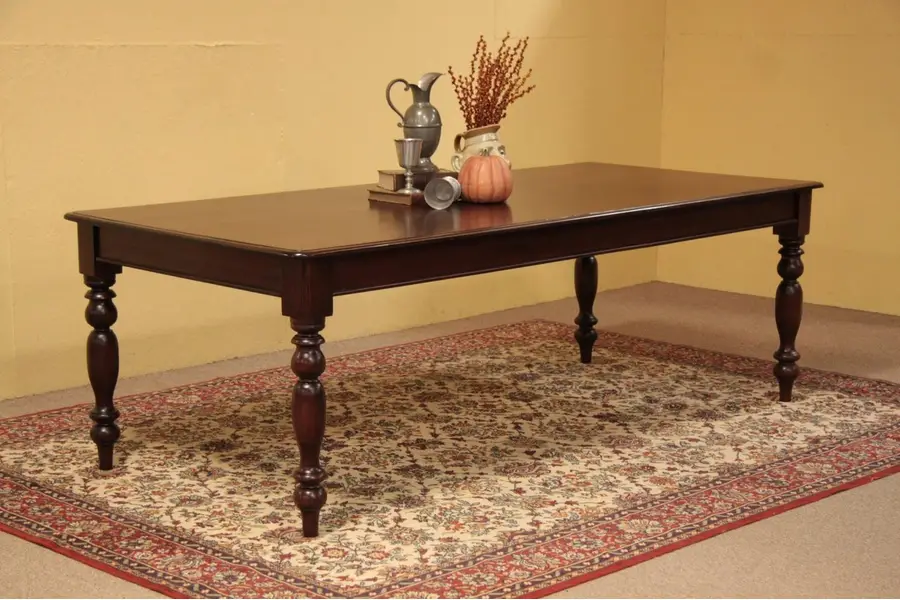 Photo of Farmhouse 8' Harvest Country Dining / Library Table