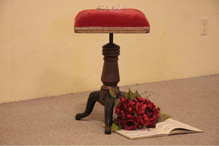 Photo of Victorian Antique Swivel Piano or Organ Stool