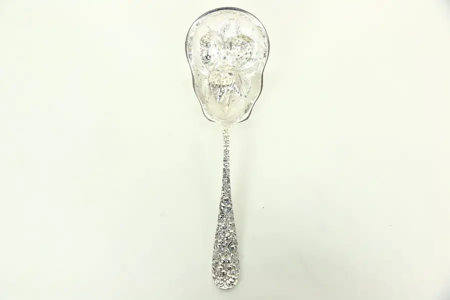 Photo of Embossed Berry Serving Spoon Repousse Sterling Silver by Kirk Stieff