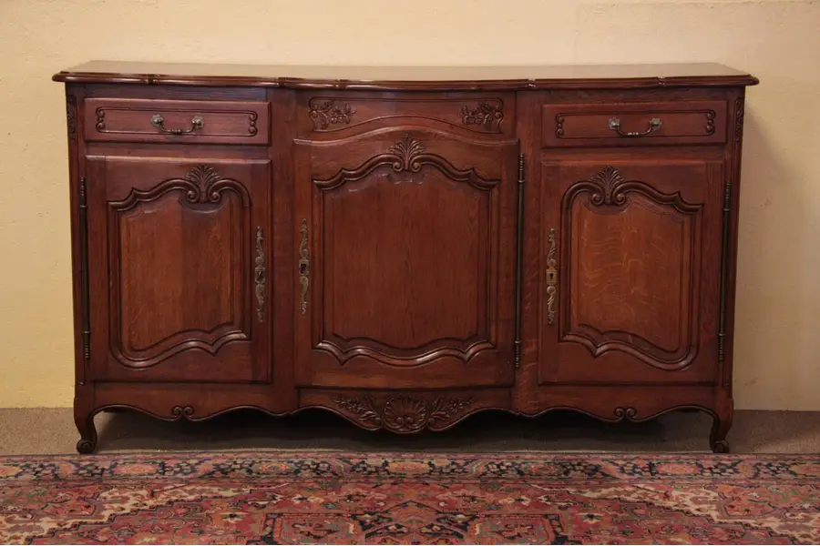 Photo of Country French Oak 1925 Sideboard or Buffet