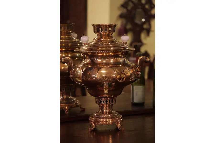 Photo of Russian Czarist Era Brass Samovar