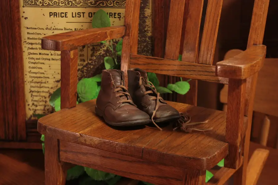 Photo of Pair of Antique Childrens Leather Shoes
