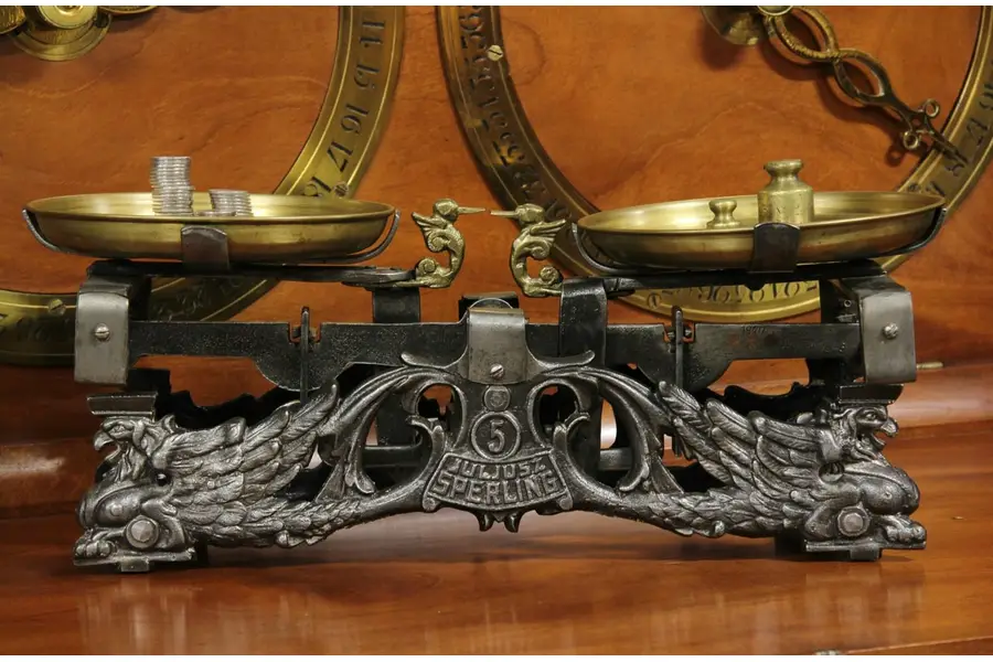 Photo of Sperling Iron Antique Balance Scale, Griffins