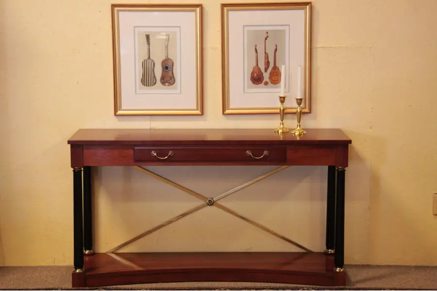 Photo of Ethan Allen Neoclassical Hall or Console Table