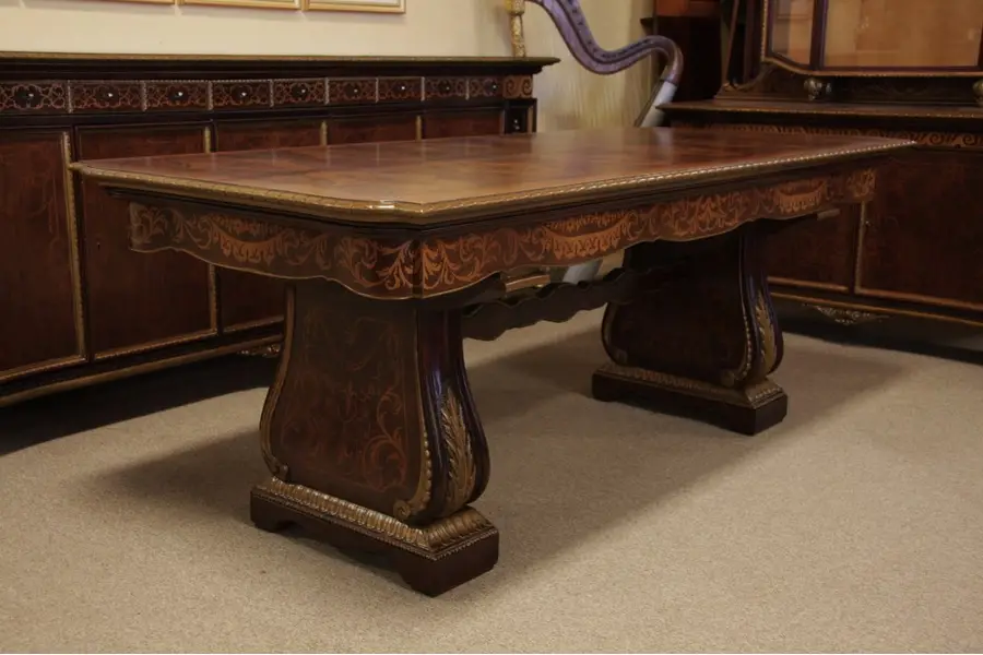 Photo of Italian Marquetry Dining, Library or Console Table
