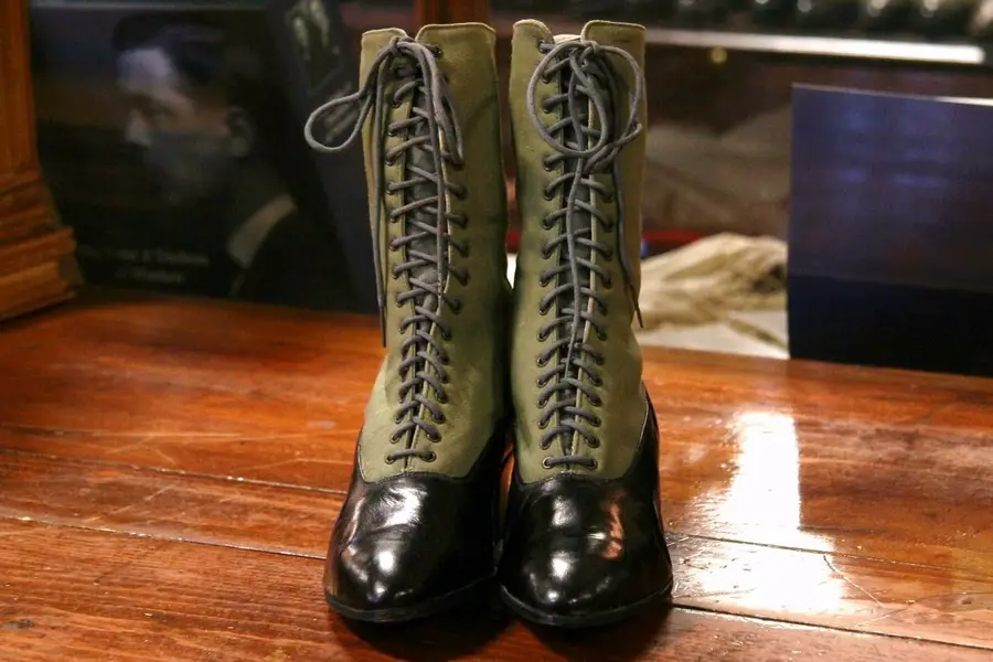 Photo of Antique Women Leather Boots or Shoes Mint Condition