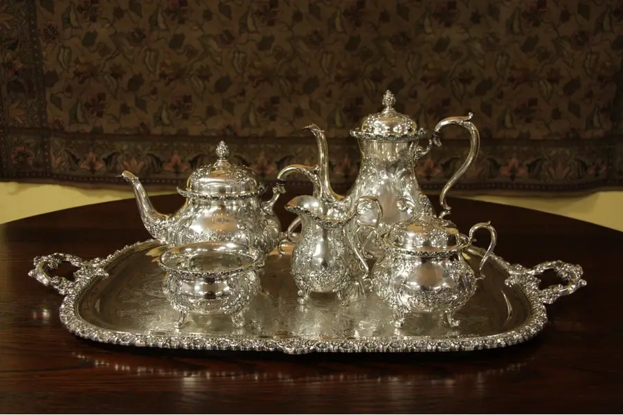 Photo of Wilcox 6 Pc. Silverplate Coffee & Tea Service, Tray