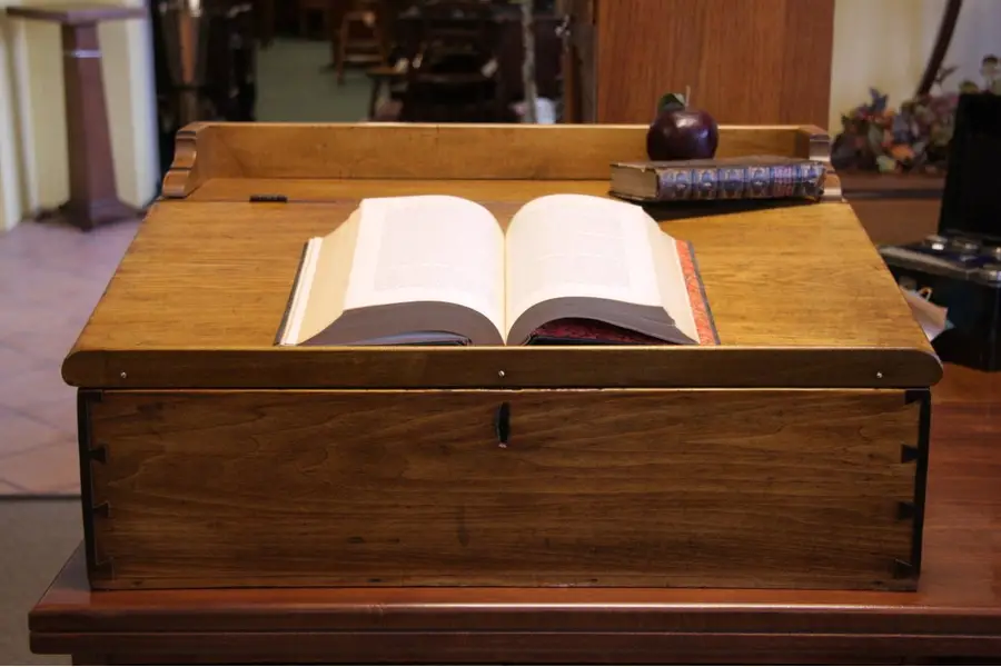 Photo of Tabletop Antique Schoolmaster's Desk
