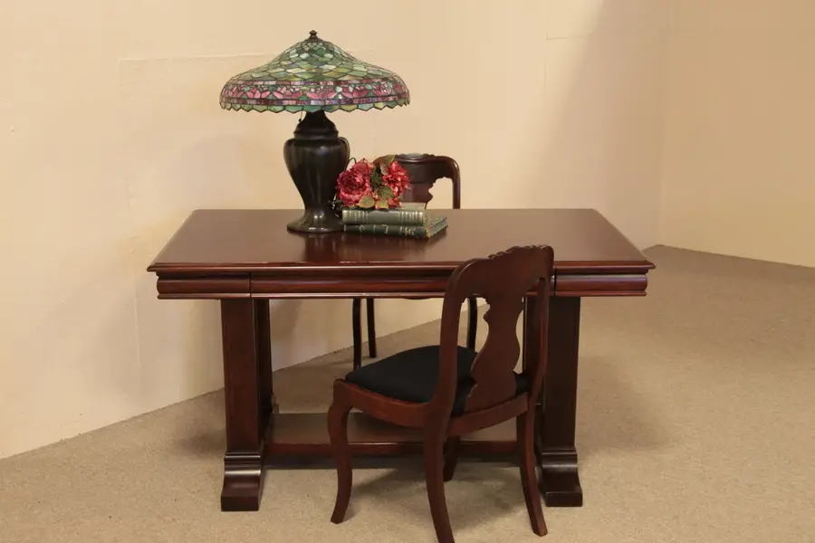 Photo of Empire Mahogany Writing Desk or Library Table
