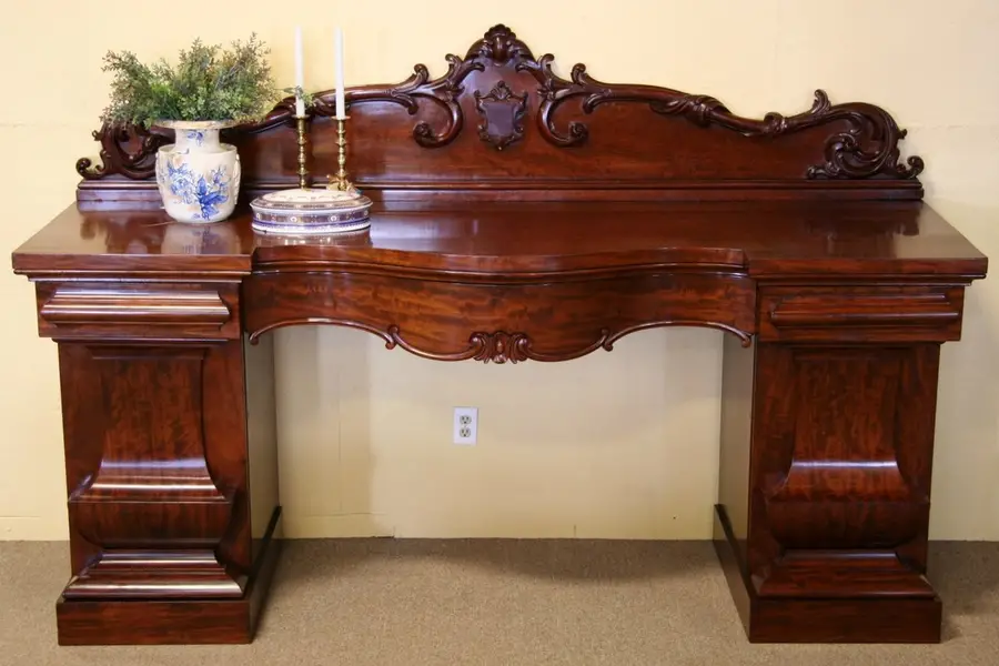 Photo of Victorian Carved Mahogany Sideboard or Server